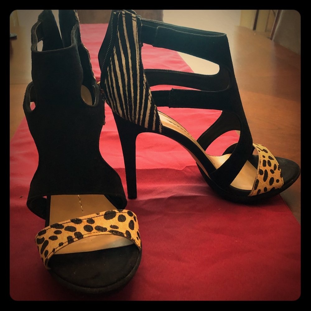Dolce Vita Leopard Calf Hair heels